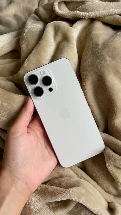 Apple iPhone 15 Pro Max jv white titanium with box