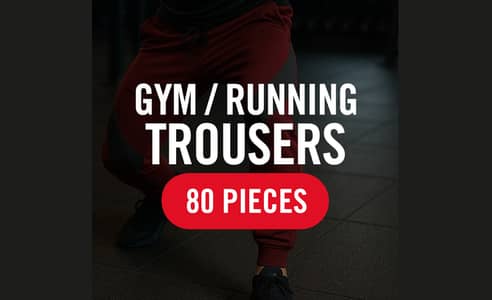 Gym Running Trousers for Sale - 80 Pieces