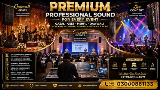Professional Sound System for Events | Concert, Qawwali & Corporate