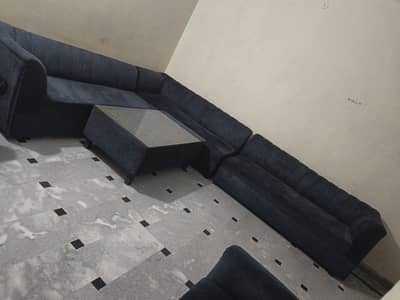 9 seater 9 shape sofa also 2 seater sofa available same clr