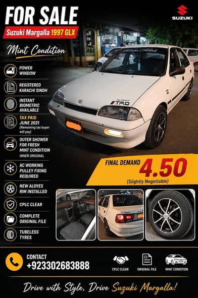 White Suzuki Margalla Urgent