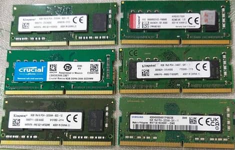 DDR 4 RAMS 8GB LAPTOP PULLED MIX BRANDS