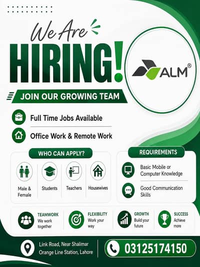 we are hiring male and female for office and online work