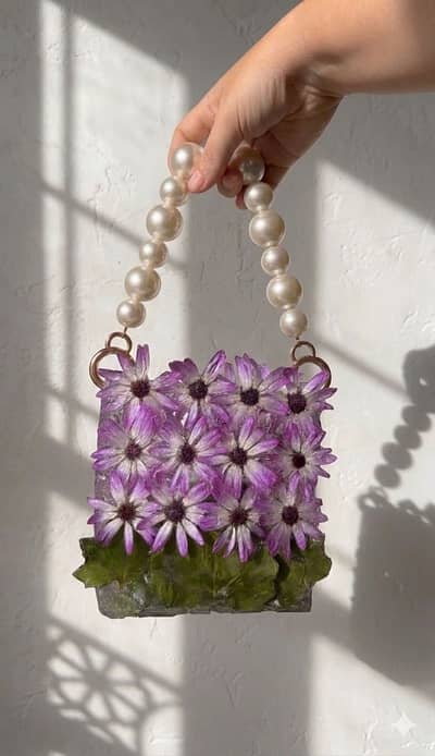 Resin flower bag