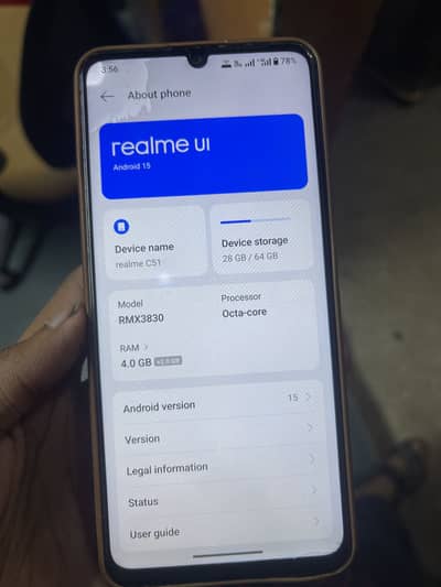 Realme C51 4/64 official pta exchange