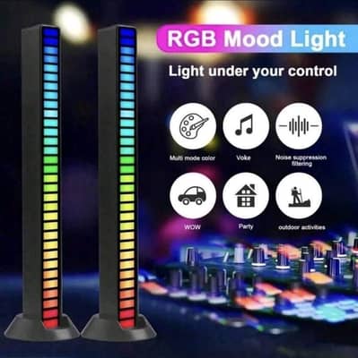 Two RGB Music pickup rhythm Led Light Bars (Delivery not possible)