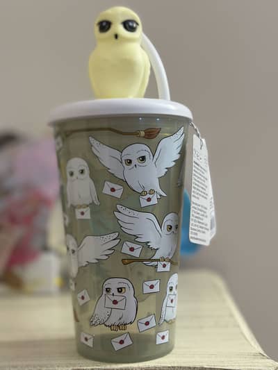 Harry potter glass/ Hedwig glass.