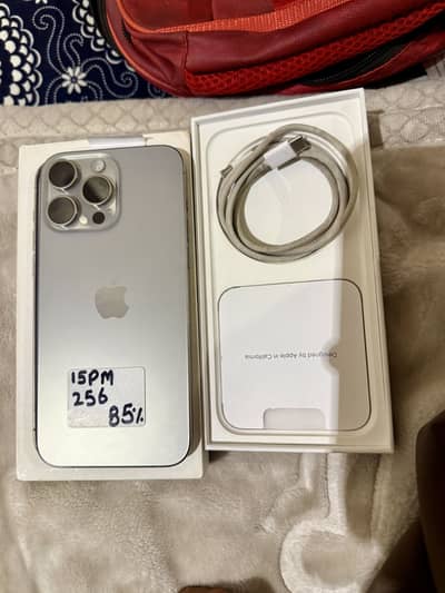 I Phone 15 Pro Max 256 (jv) Complete Box