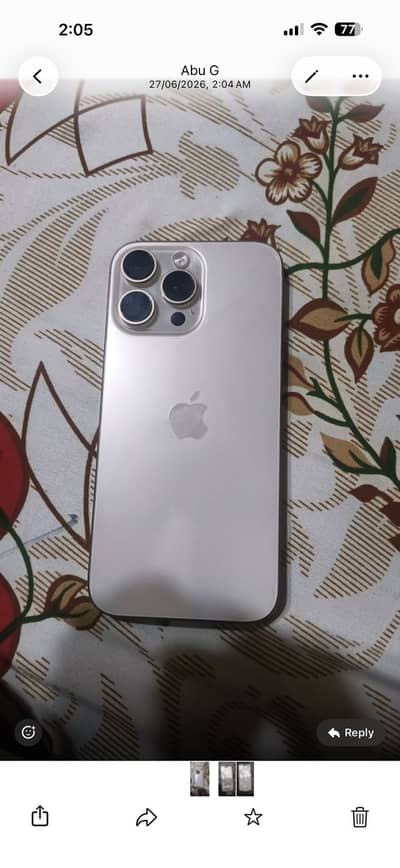 i phone 16 pro max pta proved bettry health 95 cycle count 240