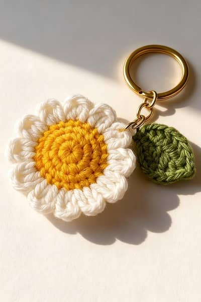 Handmade Crochet Heart Keychain | Cute Gift | Custom Colors