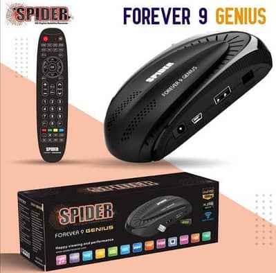 Spider Forever 9 Genius original  H-265 Full HD satellite receiver