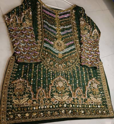 Luxury Heavy Embroidered Dress Bridal Wedding and Party Wear
