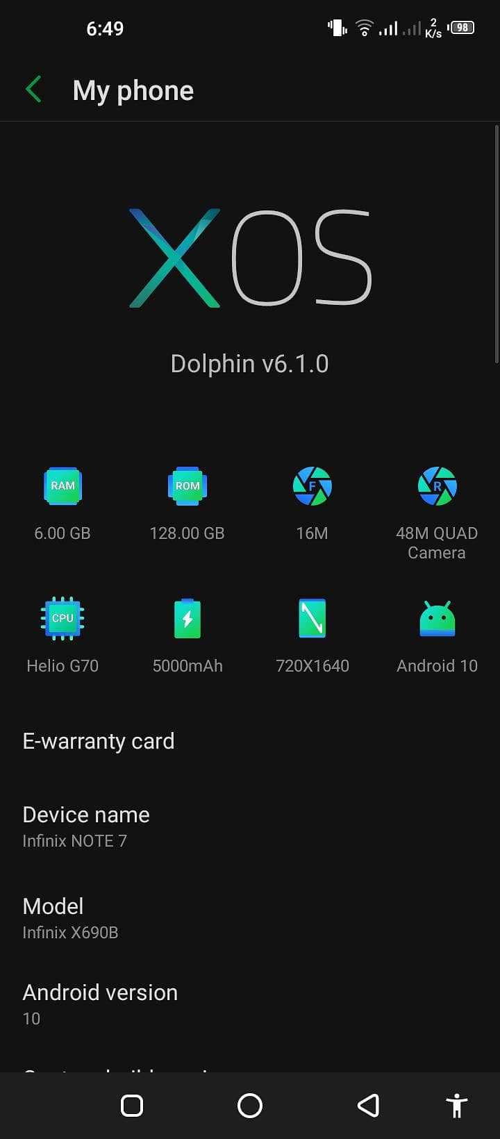 Infinix Note 7 0
