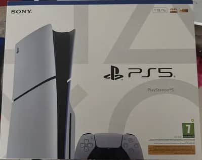 PS5 Slim Disc Edition 1TB Box Packed, Sealed – UK Version