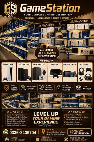 PS4|PS5|PS3 KARACHI GAMING STORE | XBOX SERIES ALL MODELS AVAILABLE 