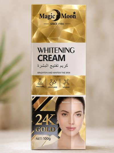 Magic Moon 24K Gold Whitening Cream 100g - Brand New