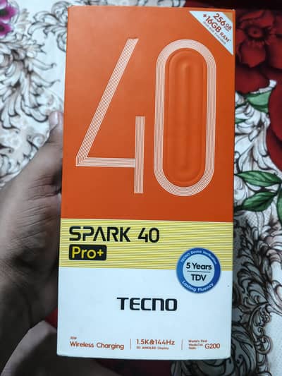 Tecno Spark 40 pro plus Complete Box