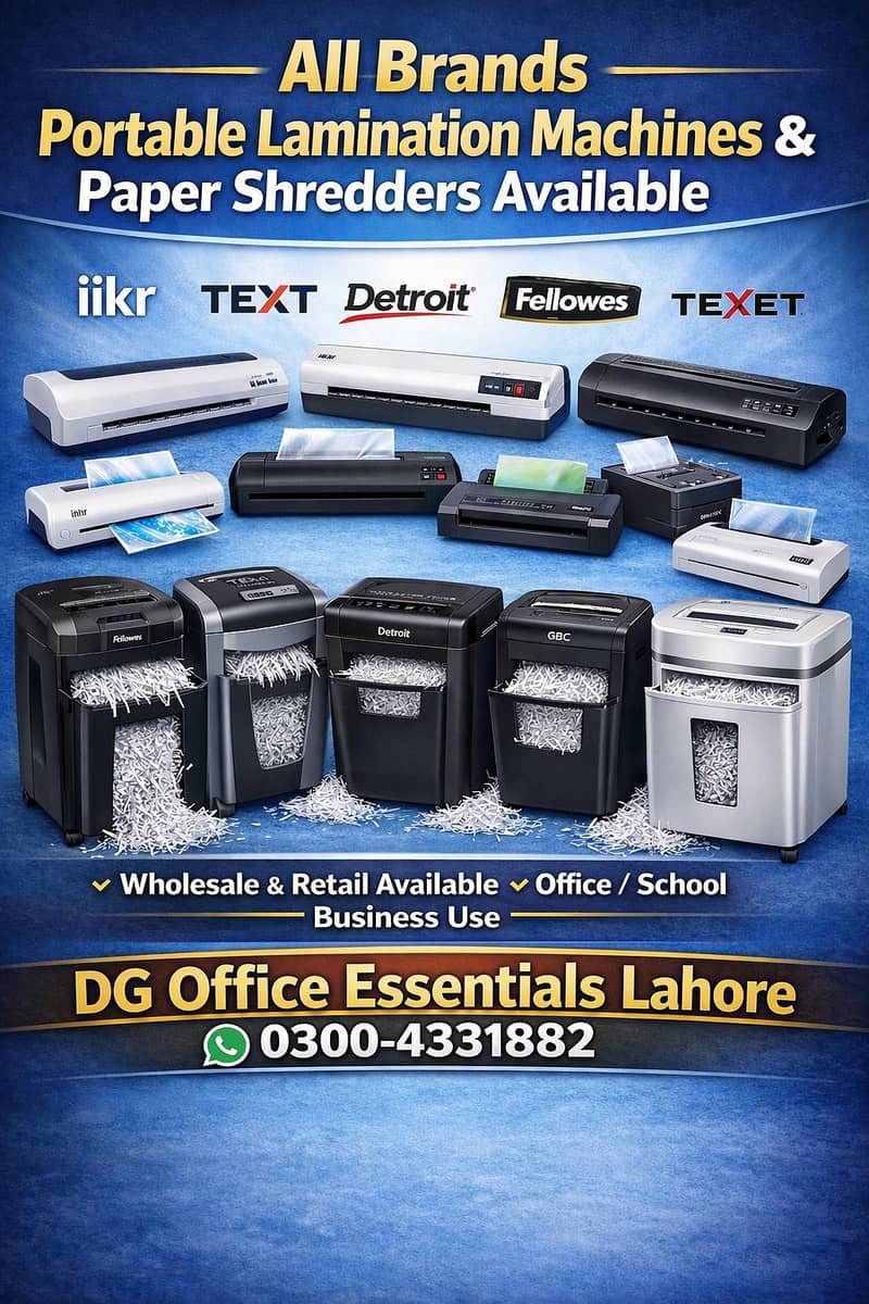 Typewriter,, laminating Machine and paper shredder or printer 12