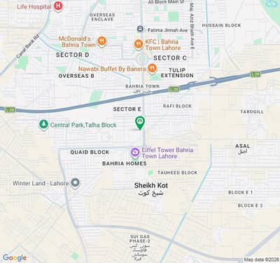 1 Kanal Plot for Sale Nishtar Block, Bahria Town Lahore
