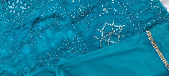 lawn fully embroidered cutwork  ready to wear 3 PC dress