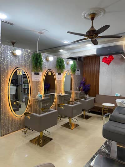 Running Luxury Parlour / Saloon for sale with Solar