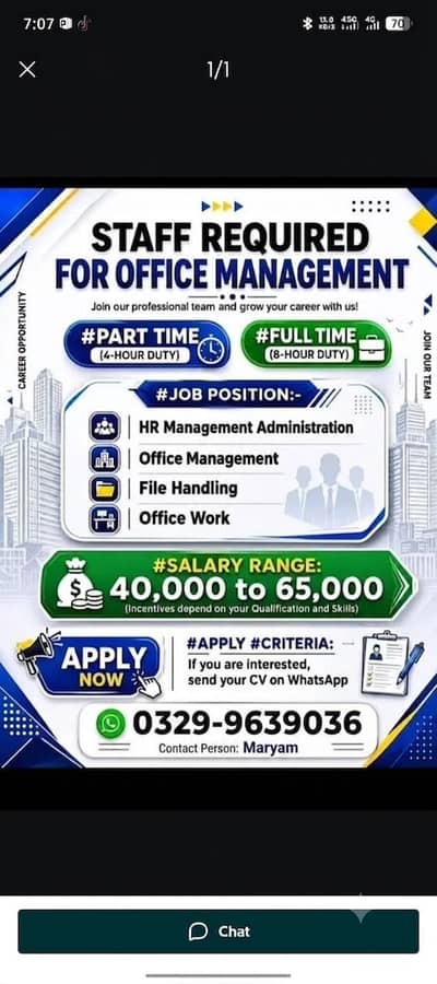staff required office management