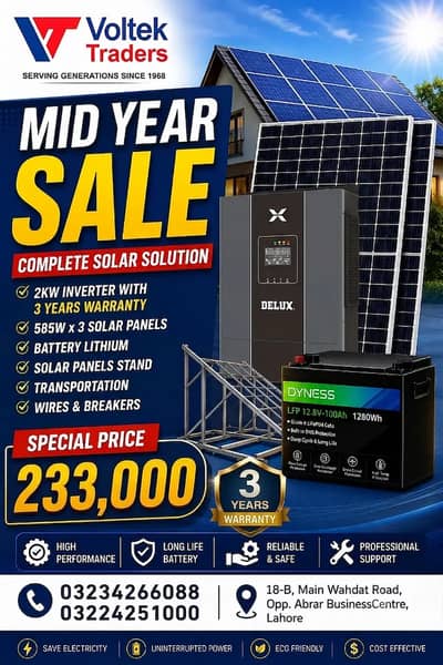 2KW Solar System with 3-Year Warranty | Premium Quality Components