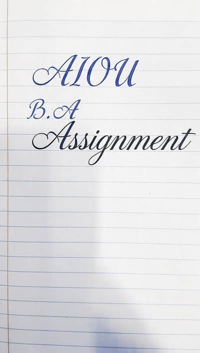 Aiou B. A assignment typing and hand writing available