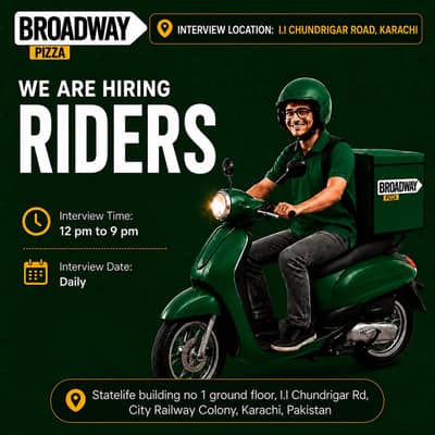 Walk In Interview In Broadway Pizza  II Chundrigar   Branch  (Daily)
