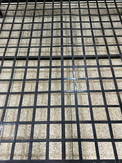 Heavy Duty Black & Golden Double Bed with Diamond King Size Mattress