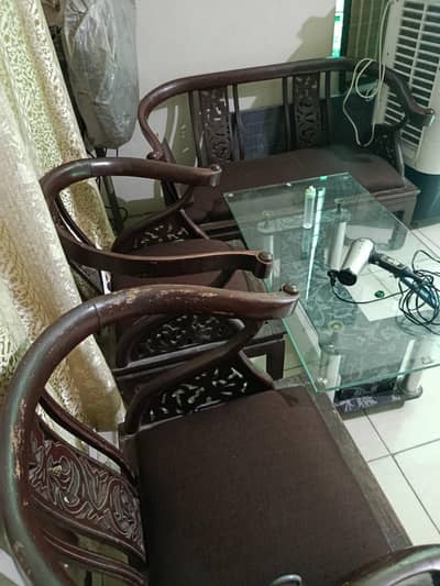 Original wood 3 seater