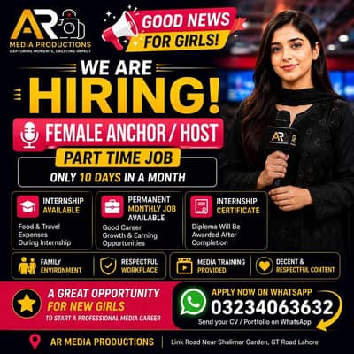 Female Anchor / Host Required – Join AR Media Productions