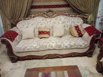 5 seater sofa set (carving sofa)