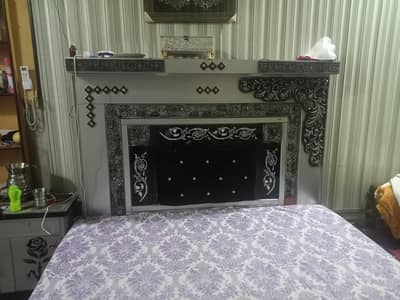 bed set with wardrobe used but in good condition