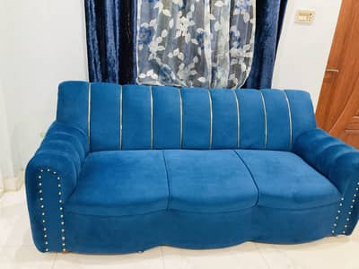 Sofa set valvet 5 seats with 3 tables