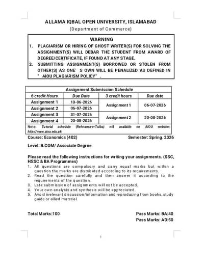 bachelor English Spring 2026 assignment