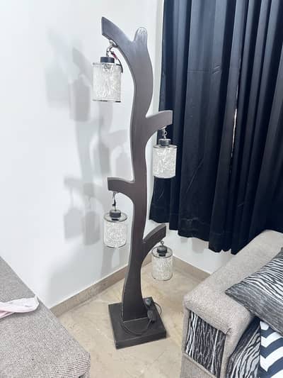 Wooden floor lamp