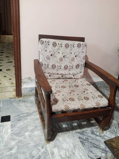 wood polished 5 seater sofa set