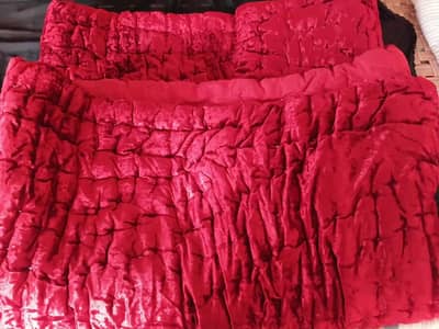 Ultra soft red velvet throw balnket