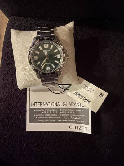 Citizen AW1526-89X Silver Stainless Steel Green Dial