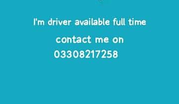 I'm driver available I need job