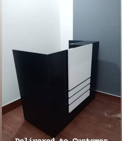 reception table, counter table, office furniture, co-work space chair