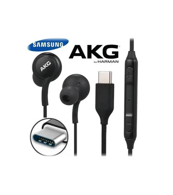 Original Samsung AKG Type-C Handsfree Premium Deep Bass Wired Earphones Noise Isolating Gaming Headphones With Mic For All Android Devices, Type-C iPhones & iPad