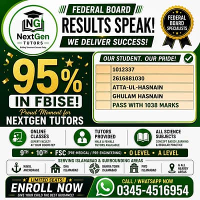 Professional Home Tuition Services in Islamabad