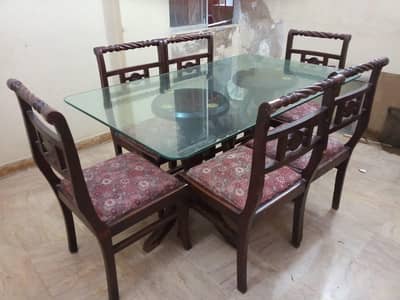 shesham wood 6 chair daiing table