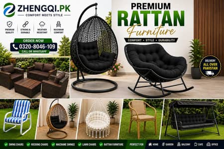 Swing chair | Jhoola | Rocking chair | Rattan furniture | Lawn chair