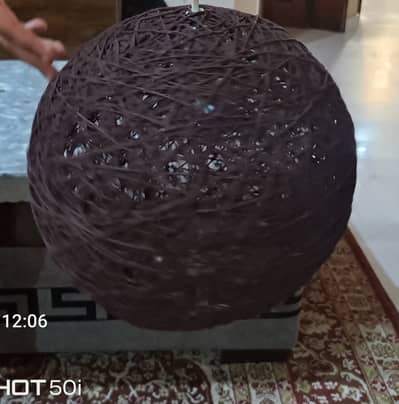 Woven string ball lamp