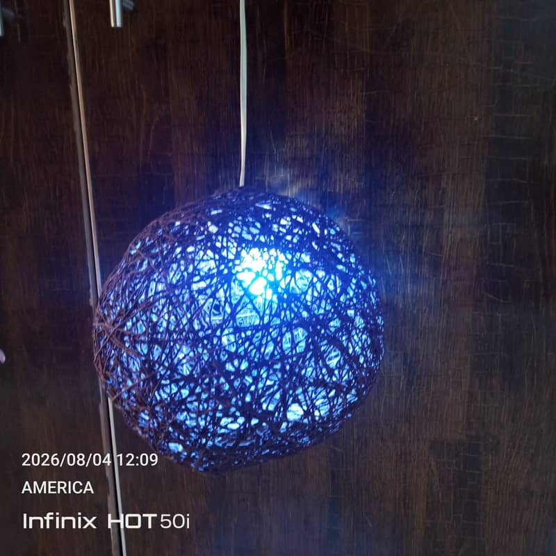 Woven string ball lamp 1