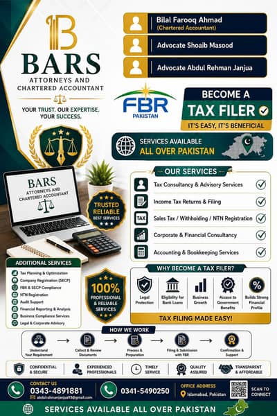 Tax consultan | Income tax return, NTN registration and FBR services