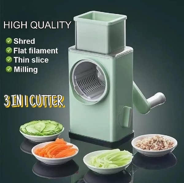 3 in 1 Manual Vegetable Cutter | Slice, Shred, Grate & Chop